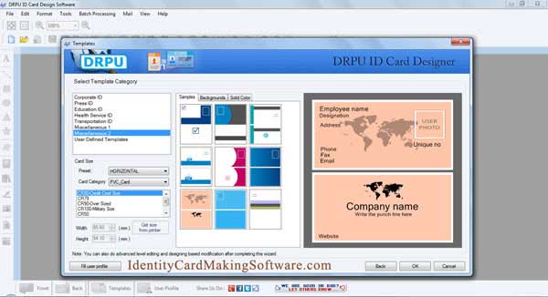 Identification Card Making Software