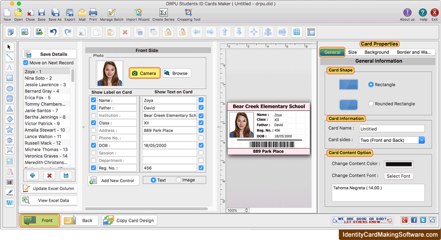 students id cards maker for mac design student id cards on mac machine