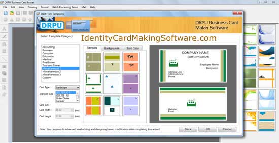 Business Card Making Software screenshot