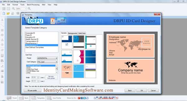 Identification Card Making Software screenshot