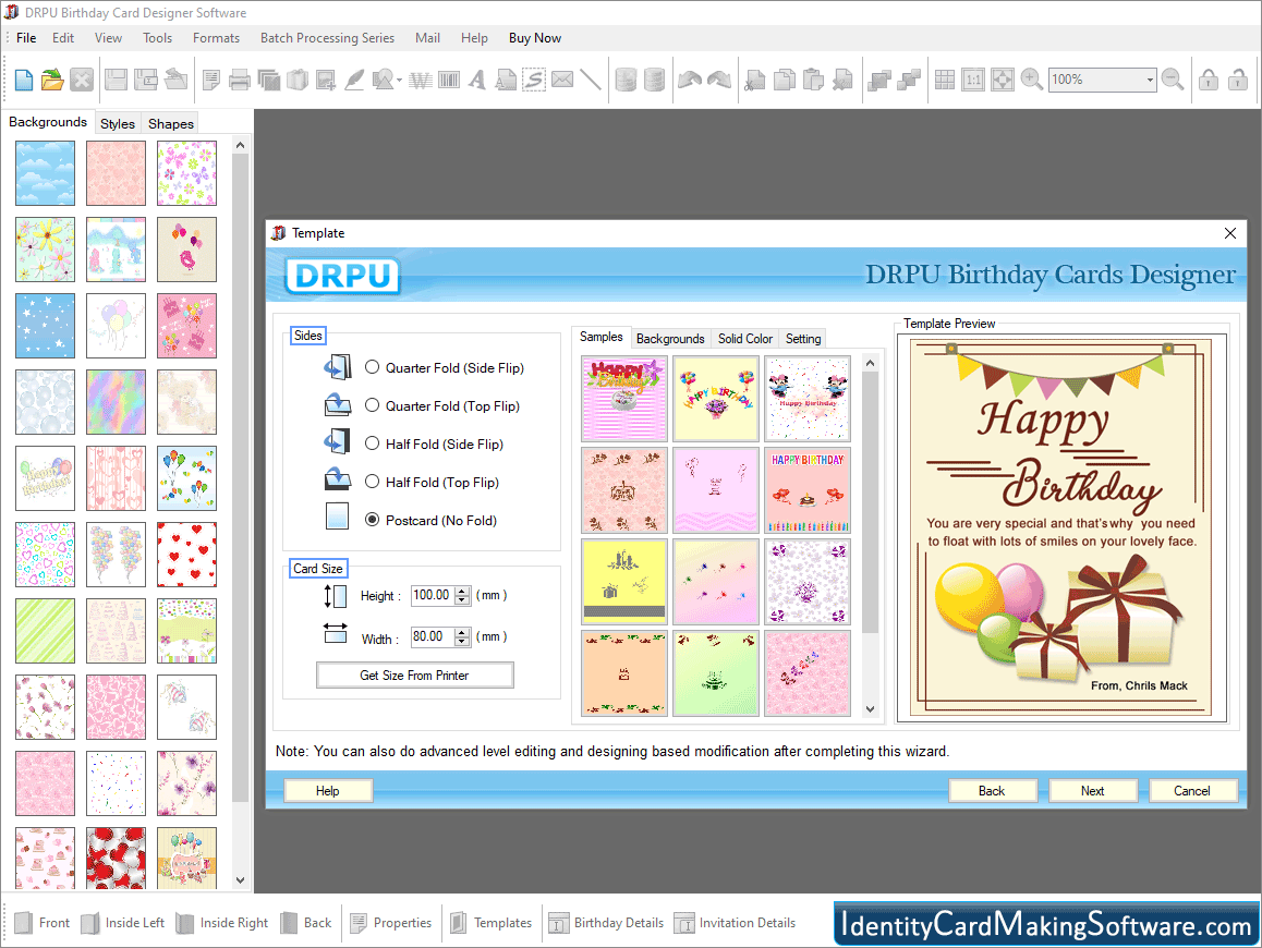 Select Pre-define Template Select Pre-define Template