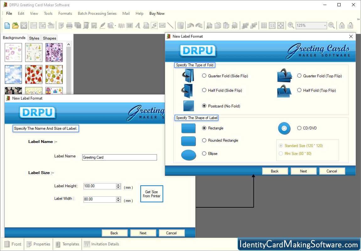 Specify Type of Fold Specify Type of Fold