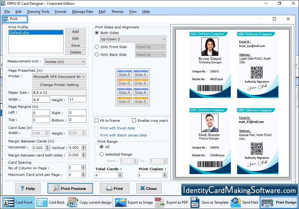 Print Settings Print Settings