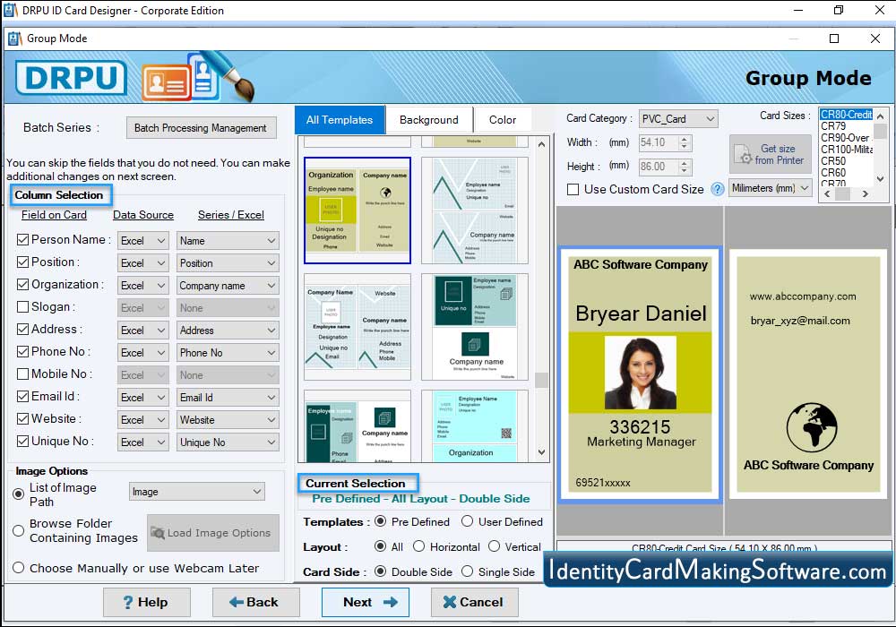 Select Pre-defined Template Select Pre-defined Template