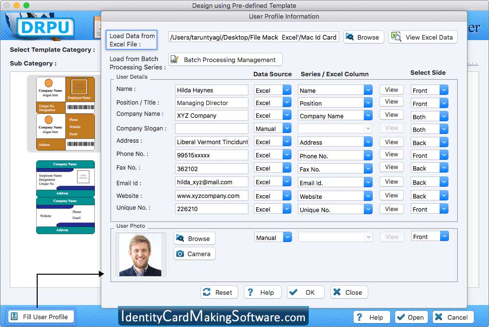 Fill User Profile Information Fill User Profile Information