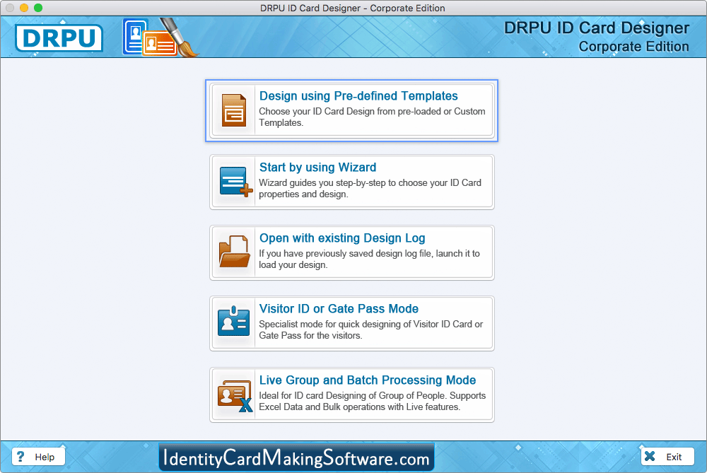 Design using Pre-defined Templates