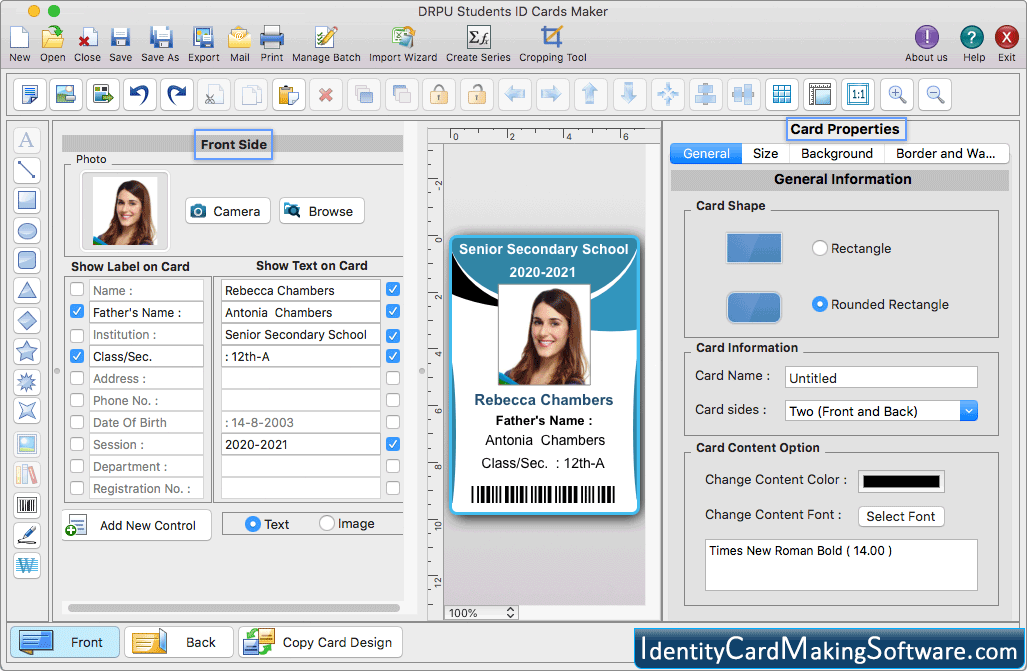 Add Details on ID Card Add Details on ID Card