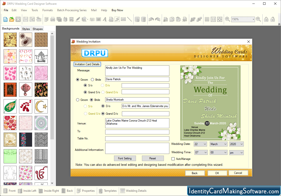 Invitation Details Invitation Details